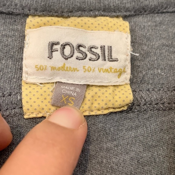NWOT Fossil Military-Style Gray Sweater - Picture 4 of 12